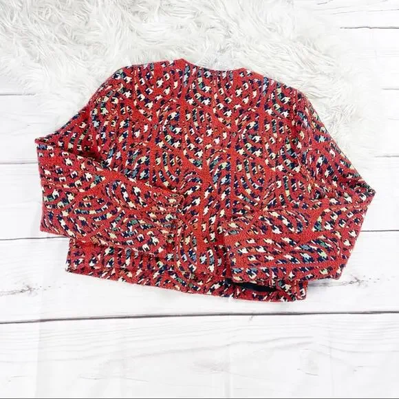 Rodebjer Artsy Jacket Aneska Houndstooth Multicolored Print with 3D Weave Medium - Picture 6 of 7